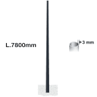 LINEA LIGHT - Conical poles in galvanised steel - 3 mm thin - L.7800 mm - RAL7016
