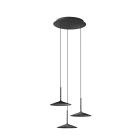 LINEA LIGHT - POE SOSP.3LED 19W NERO RAGGR.