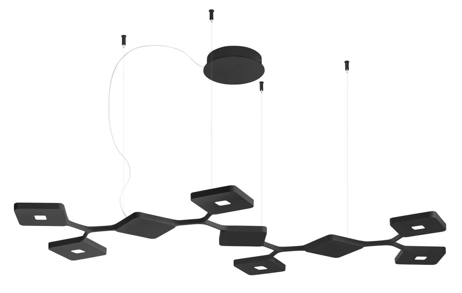 LINEA LIGHT - QUAD BI SOSP.LIN.89W DALI NERO RAG