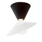 LINEA LIGHT - FANTE PLAF.E27 B.CO RAGG./NERO OP.