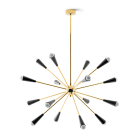 LINEA LIGHT - SPUTNIK SOSP.16XE14 OTTONE DOR/NERO