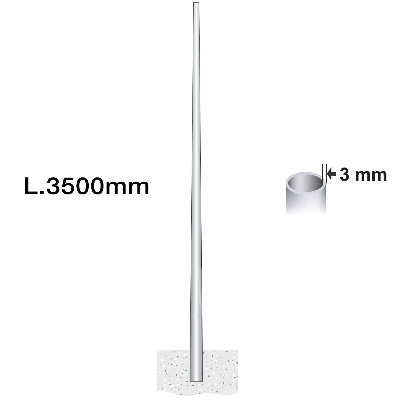 LINEA LIGHT - PALO CONIC.DA LAMIER.SP3 HFT3MT ZIN