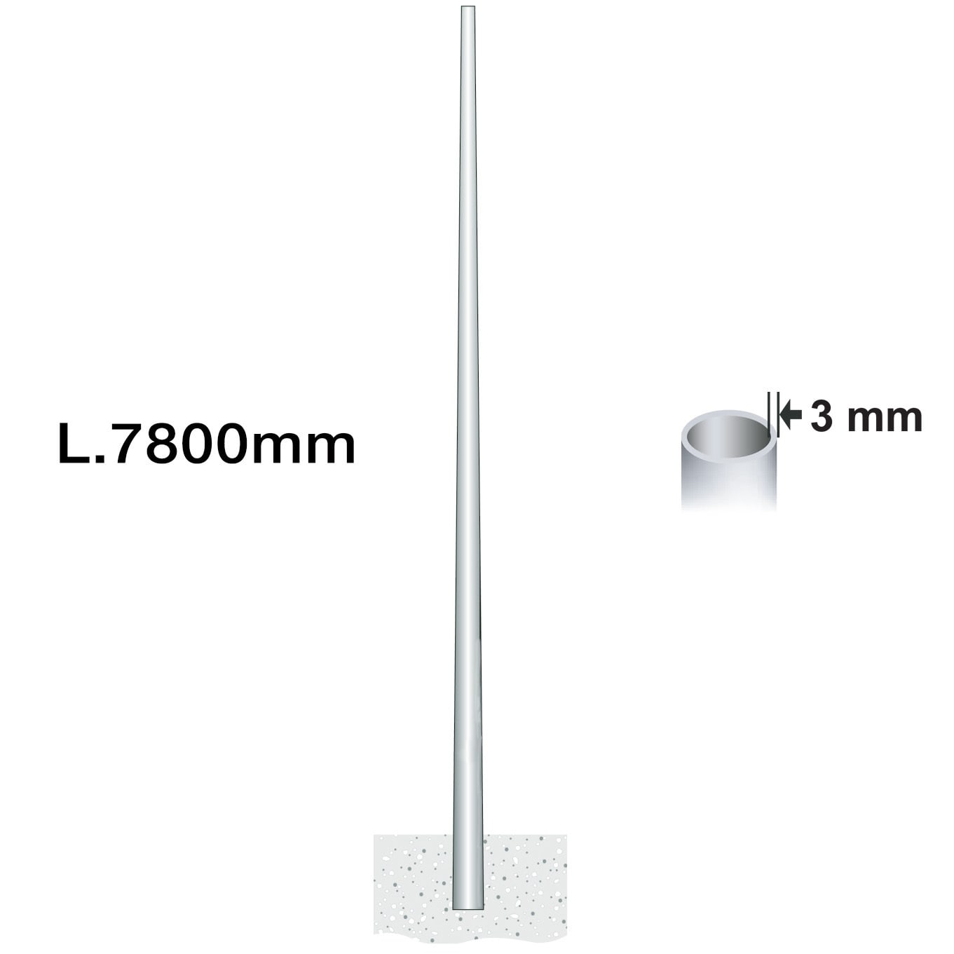 LINEA LIGHT - PALO CONIC.DA LAMIER.SP3 HFT7MT ZIN