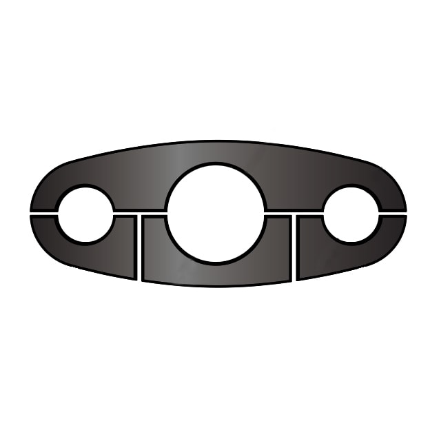 LINEA LIGHT - Double coupler for round arm - Diameter 60mm (for cylindrical pole) - Anthracite