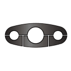 LINEA LIGHT - Double coupler for round arm - Diameter 60mm (for cylindrical pole) - Anthracite
