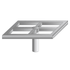 LINEA LIGHT - Square-section cross arm - Diameter 100 mm for conical or tapered pole