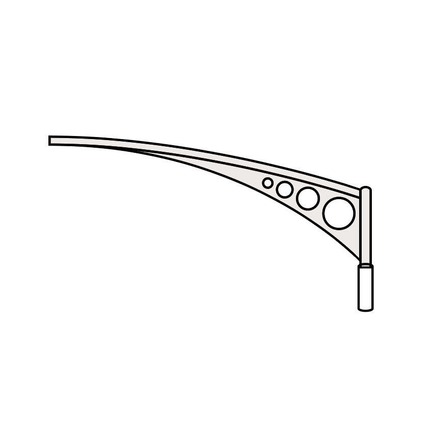 LINEA LIGHT - BRACCIO STAFFA SINGOLO ZINCATO