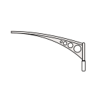LINEA LIGHT - BRACCIO STAFFA SINGOLO ZINCATO