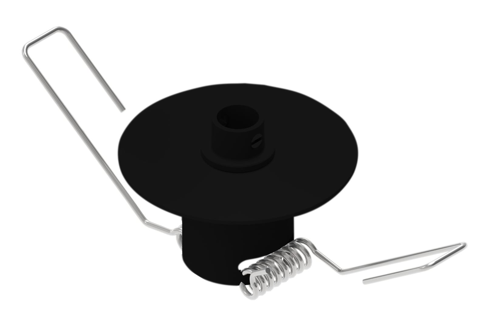 LINEA LIGHT - Lamp base with recessed springs for Tee_1 and Tee_2 - Black