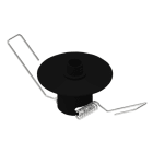 LINEA LIGHT - Lamp base with recessed springs for Tee_1 and Tee_2 - Black