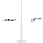LINEA LIGHT - Tapered poles in galvanised steel - 3 mm thin - L. 6800 mm - D. 114 mm