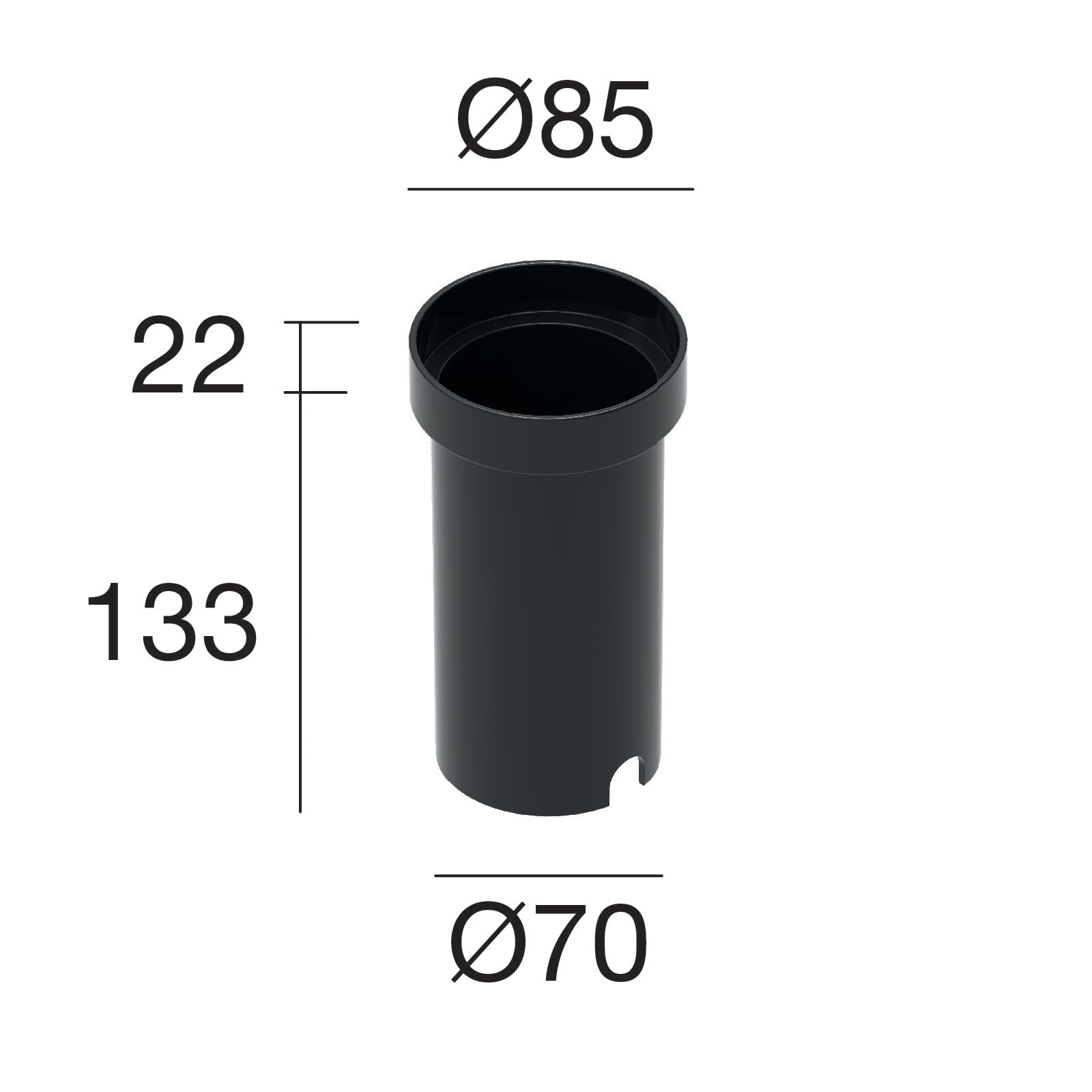 LINEA LIGHT - CONTROCASSA SUELO 8W S/DRIVER H.155
