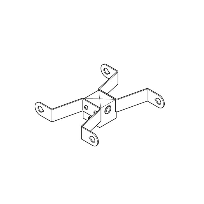 LOMBARDO - DOPPIO TESTAPALO DELTA 3 PER PALO 60MM G