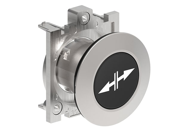 LOVATO ELECTRIC - PULSANTE A FILO MET.RASATO // NERO