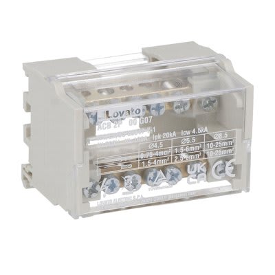 LOVATO ELECTRIC - RIPARTITORE DI POTENZA 2P 100A 7 CONN.