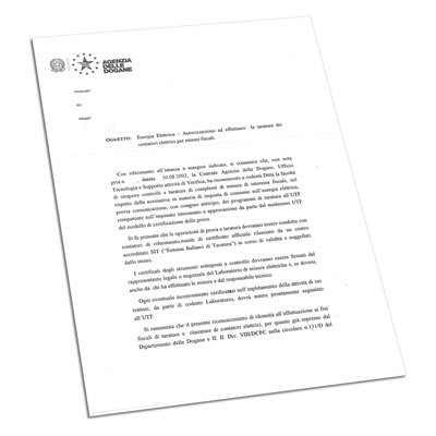 LOVATO ELECTRIC - CERTIFICATO DI SISTEMA UTF