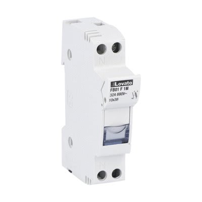LOVATO ELECTRIC - PORTAFUSIBILI SEZION. 1P+N 10X38 1 MOD. FB01F1M