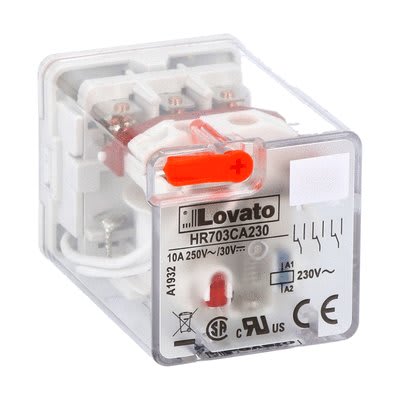 LOVATO ELECTRIC - RELE' INDUST UNDECAL 3SC 10A 230VAC+LED