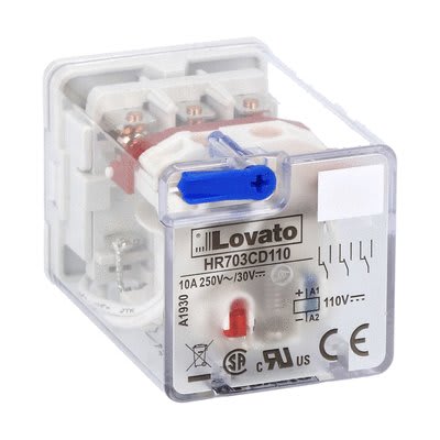LOVATO ELECTRIC - RELE' INDUST UNDECAL 3SC 10A 110VDC+LED