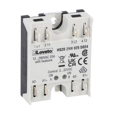 LOVATO ELECTRIC - RELE' STATO SOLIDO 2P 25A HS2B2NN025D024