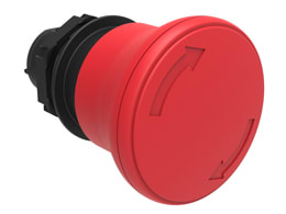 LOVATO ELECTRIC - PULSANTE FUNGO 40MM ROSSO SG.ROTAZIONE LPCB6344
