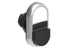 LOVATO ELECTRIC - PULSANTE DOPPIO BIANCO/NERO SENZA SIMB.