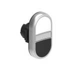 LOVATO ELECTRIC - PULSANTE DOPPIO BIANCO/NERO SENZA SIMB.