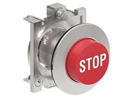 LOVATO ELECTRIC - PULSANTE A FILO MET.SPORGENTE STOP ROSSO