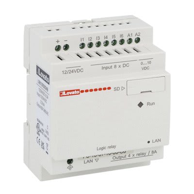 LOVATO ELECTRIC - RELE' PROGR. 8I/4O NO DISP. 12-24VDC ETH