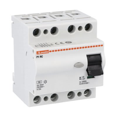 LOVATO ELECTRIC - INTERRUTTORE DIFF.PURO 4P 25A IDN 30MA