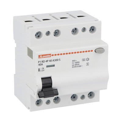 LOVATO ELECTRIC - INT.DIFF.PURO 4P 40A IDN 300MA SELETTIVO