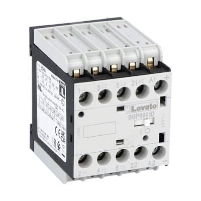 LOVATO ELECTRIC - CONTATTORE 3P+1NC 9A AC3 PIN RETRO