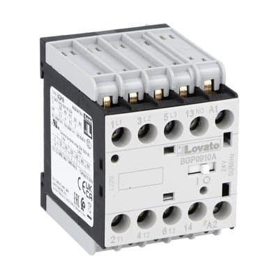 LOVATO ELECTRIC - CONTATTORE 3P+1NO 9A AC3 PIN RETRO