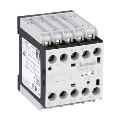 LOVATO ELECTRIC - CONTATTORE 3P+1NO 9A AC3 PIN RETRO