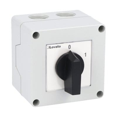 LOVATO ELECTRIC - INT. 3P 20A CASS. PLAST. 75X75 MAN. NERA