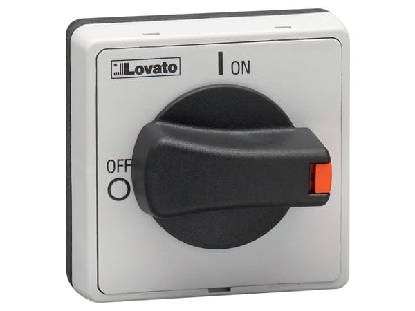 LOVATO ELECTRIC - MANOPOLA NERA 48X48 FISSAGGIO A VITE