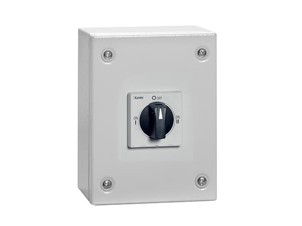 LOVATO ELECTRIC - COMMUT 4P 25A-CASS MET-MANIGL NERA