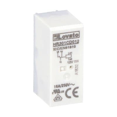 LOVATO ELECTRIC - RELE' MINIATURIZZATO 1SC 16A, 12VDC