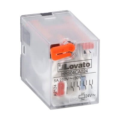 LOVATO ELECTRIC - RELE' INDUSTRIALE 4SC 5A 24VAC +LED