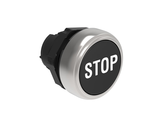 LOVATO ELECTRIC - PULSANTE RASATO STOP NERO
