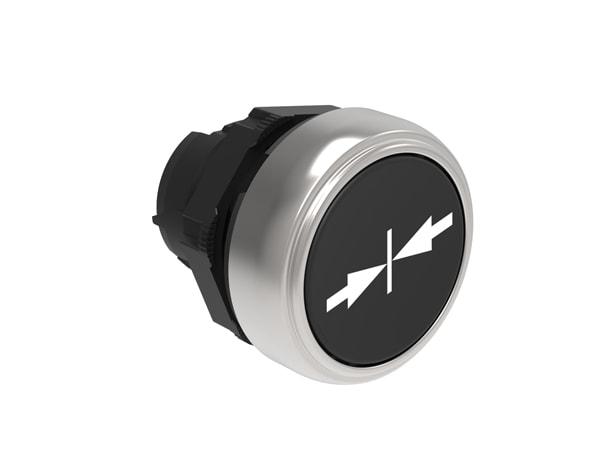 LOVATO ELECTRIC - PULSANTE RASATO >I< NERO