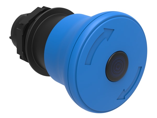 LOVATO ELECTRIC - PULSANTE FUNGO 40MM BLU LUMIN.SG.ROTAZ.