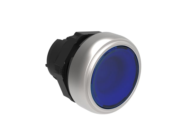 LOVATO ELECTRIC - PULSANTE PASSO-PASSO RASATO LUM. BLU