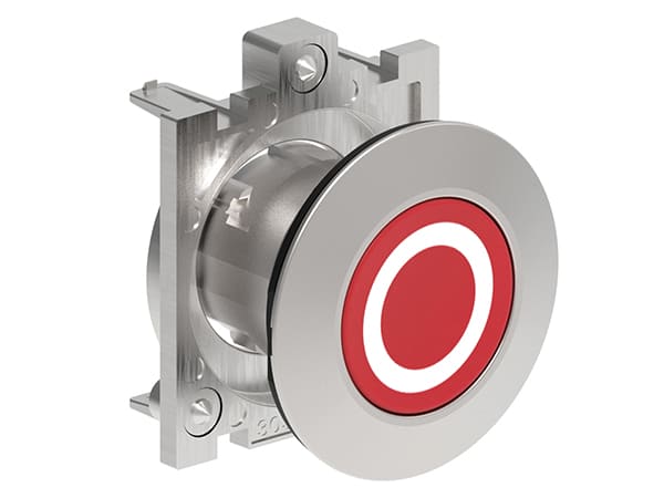LOVATO ELECTRIC - PULSANTE A FILO MET.RASATO O ROSSO