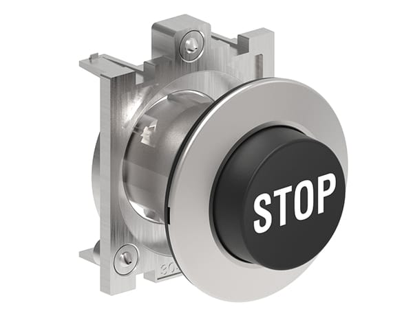 LOVATO ELECTRIC - PULSANTE A FILO MET.SPORGENTE STOP NERO