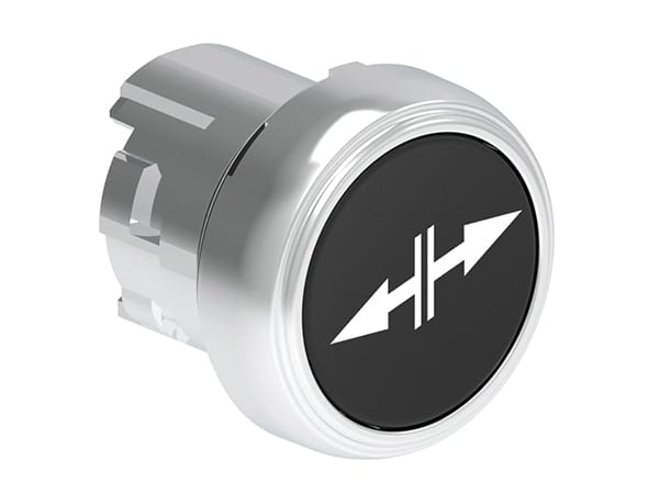 LOVATO ELECTRIC - PULSANTE MET. RASATO II NERO
