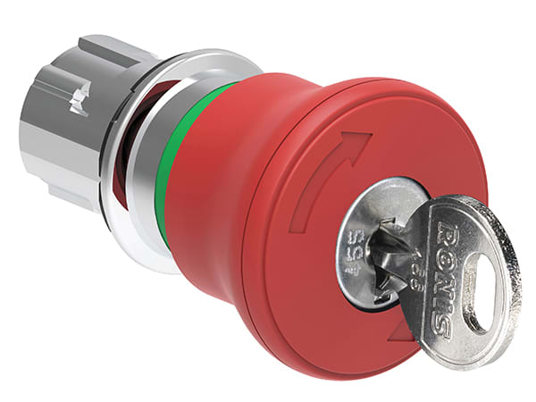 LOVATO ELECTRIC - PULS.MET. FUNGO 40MM ROSSO CHIAVE 3433E