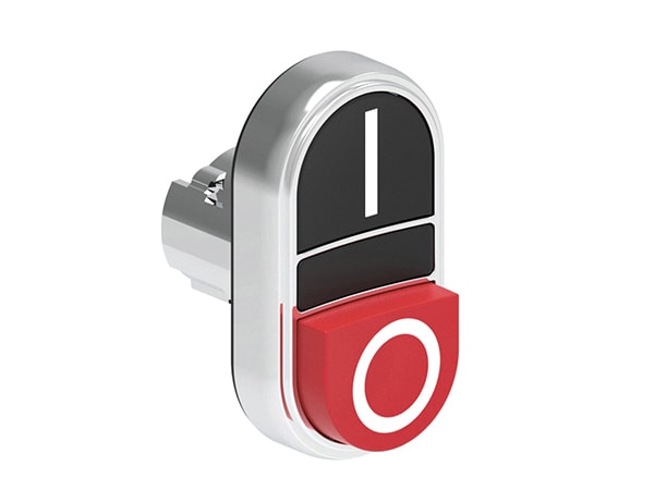 LOVATO ELECTRIC - PULS.MET.DOPPIO RAS/SPORG.NERO/ROSSO I-O