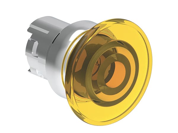 LOVATO ELECTRIC - PULS.LUM.MET.FUNGO 40MM GIALLO IMPULSO