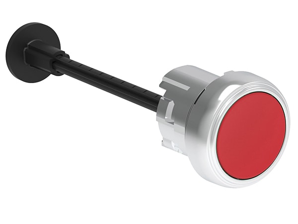 LOVATO ELECTRIC - PULSANTE MET. RIARMO RASATO ROSSO